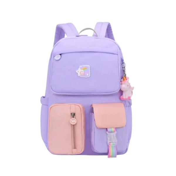 BOLSO ESCOLAR CON DISE&Ntilde;O MODELO 3169 LILA