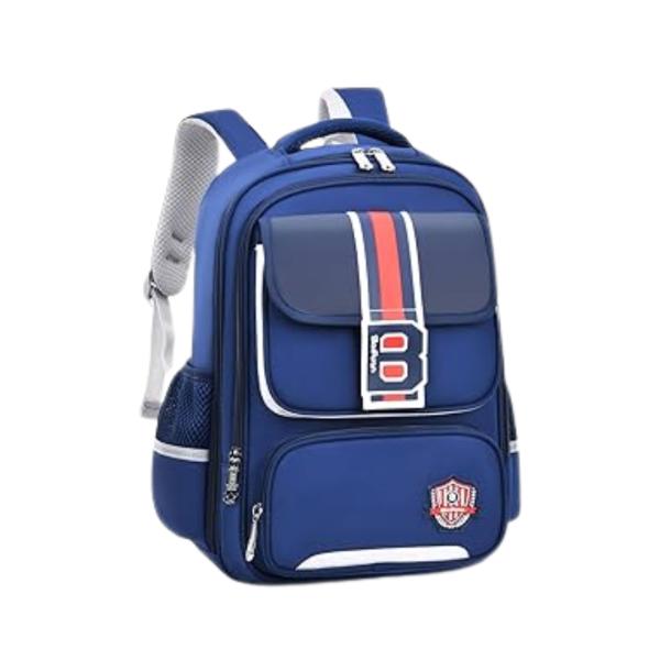 BOLSO ESCOLAR CON DISE&Ntilde;O MODELO 3618 AZUL/ROJO