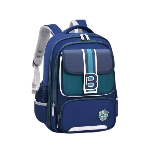 BOLSO ESCOLAR CON DISE&Ntilde;O MODELO 3618 AZUL/VERDE