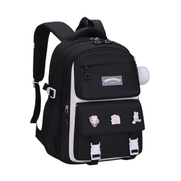 BOLSO ESCOLAR CON DISE&Ntilde;O MODELO 1216 NEGRO