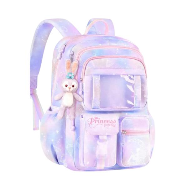 BOLSO ESCOLAR CON DISE&Ntilde;O MODELO 8801 LILA