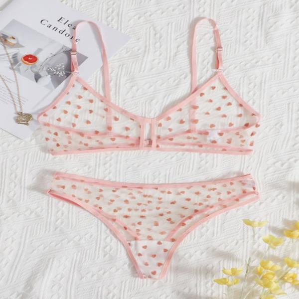CONJUNTO LENCERIA YUMMY MODELO YMYD170509 ROSADO L