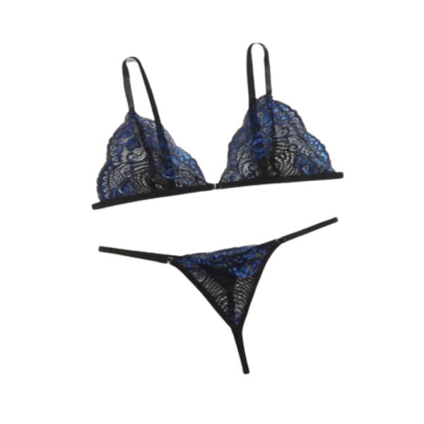 CONJUNTO LENCERIA  YUMMY MODELO YMYD076808 AZUL L