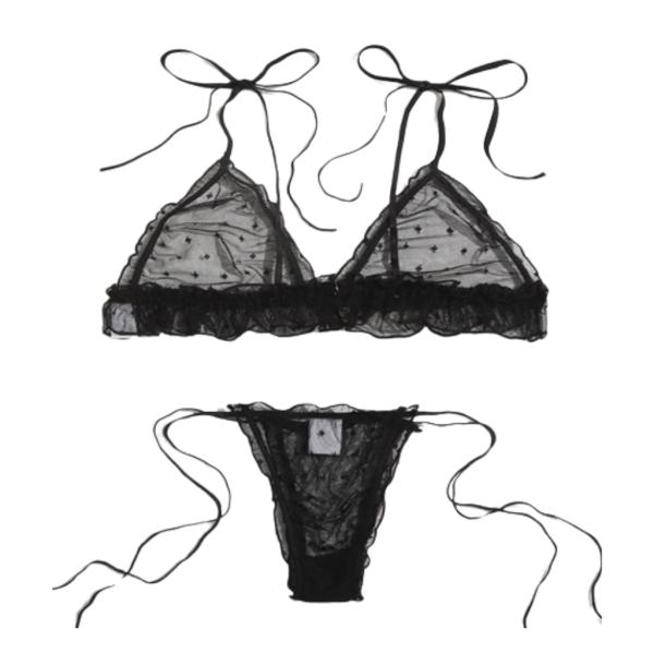 CONJUNTO LENCERIA YUMMY MODELO YMBY190312 NEGRO XS
