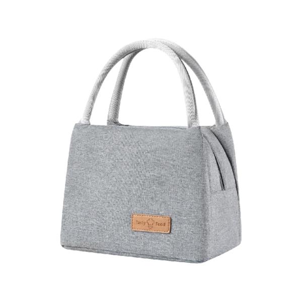 LONCHERA COLOR LISO WM523 TAMA&Ntilde;O 27X16X19CM GRIS