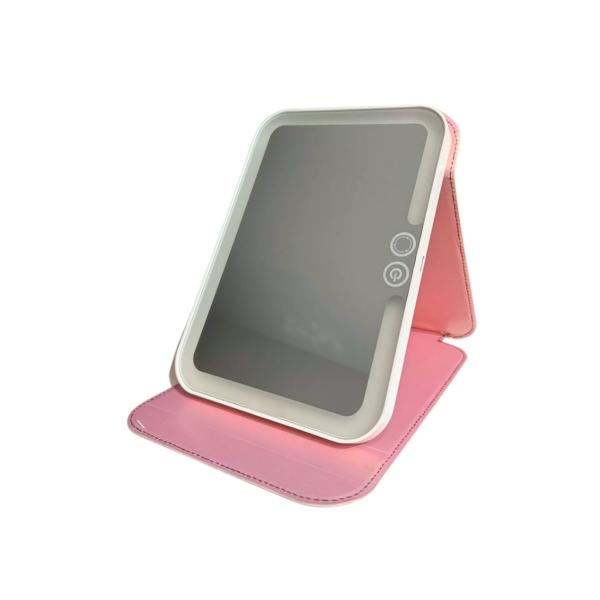 ESPEJO PLEGABLE CON LUZ LED TORNASOL
