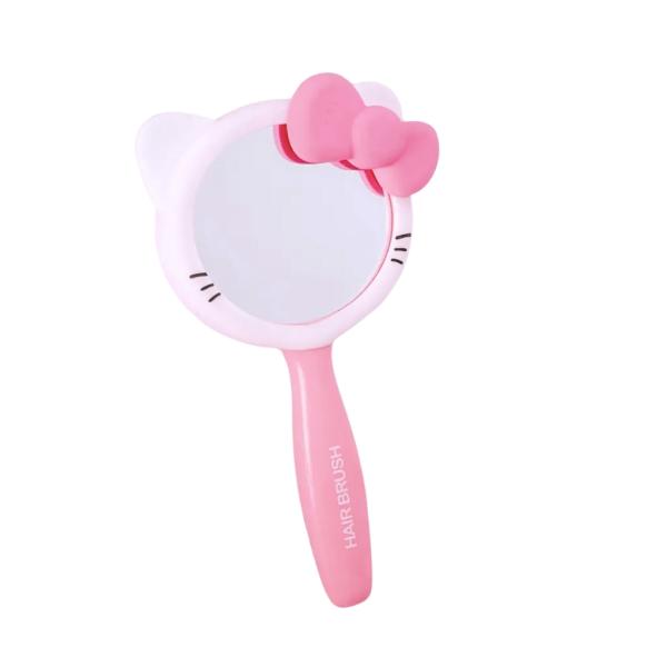 ESPEJO CON CEPILLO PARA CABELLO DISE&Ntilde;O KITTY ROSADO/KITTY