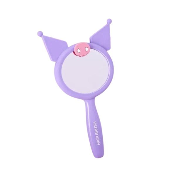 ESPEJO CON CEPILLO PARA CABELLO DISE&Ntilde;O KITTY LILA/KUROMI