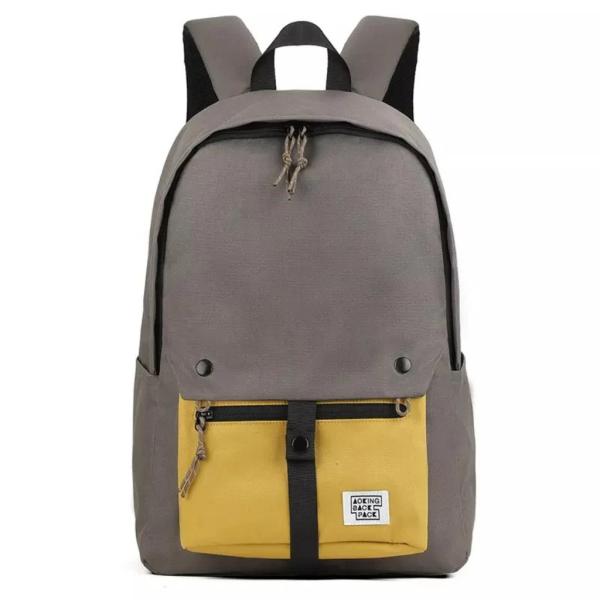 BOLSO ESCOLAR  MODELO XN2003 AOKING GRIS OSCURO/KHAKI