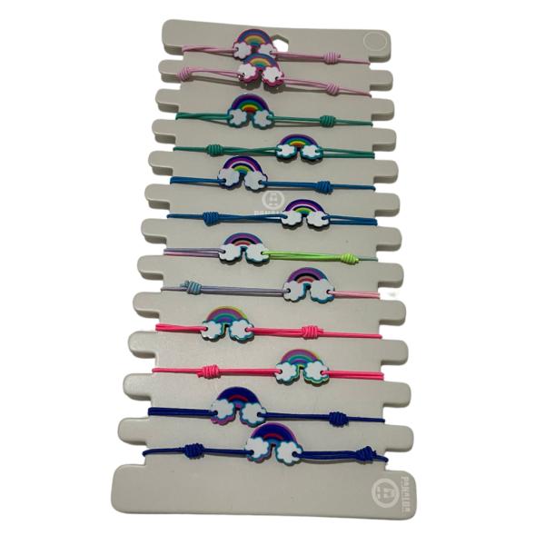PULSERA DE HILO DISE&Ntilde;O ARCOIRIS MODELO HN0258