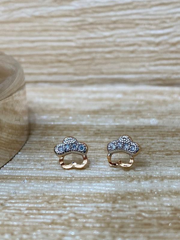 ARETES DORADOS DISE&Ntilde;O HUELLITA MODELO X000804245