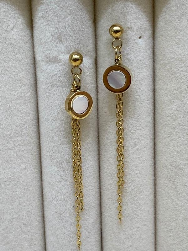 ARETES DORADOS DISE&Ntilde;O CADENITA MODELO T000791390