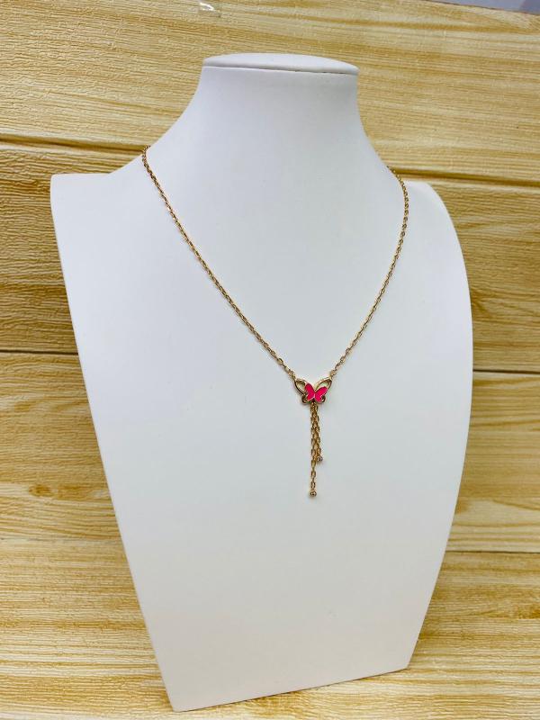 COLLAR ORO ROSA DISE&Ntilde;O MARIPOSA MODELO X000796267
