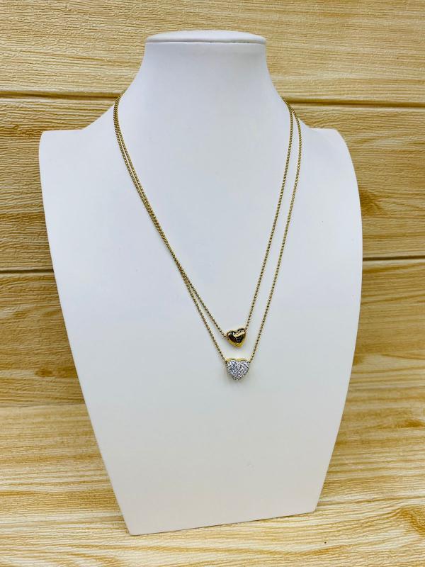COLLAR DORADO DISE&Ntilde;O CORAZONES MODELO T000768183