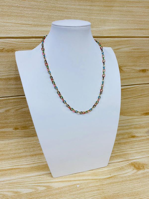 COLLAR DORADO DISE&Ntilde;O COLORES MODELO T000899396