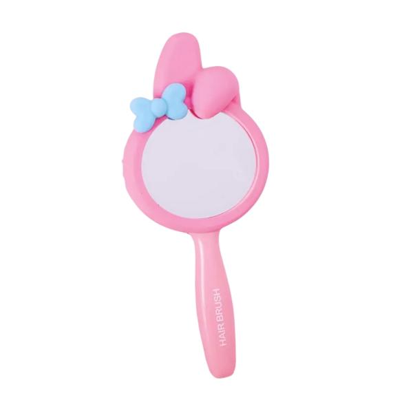 ESPEJO CON CEPILLO PARA CABELLO DISE&Ntilde;O KITTY ROSADO/MY MELODY