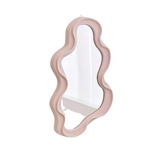 ESPEJO DISE&Ntilde;O IRREGULAR ROSADO