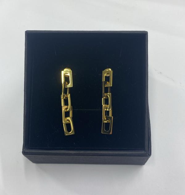 ARETES DORADOS DISE&Ntilde;O CADENA MODELO T000819215