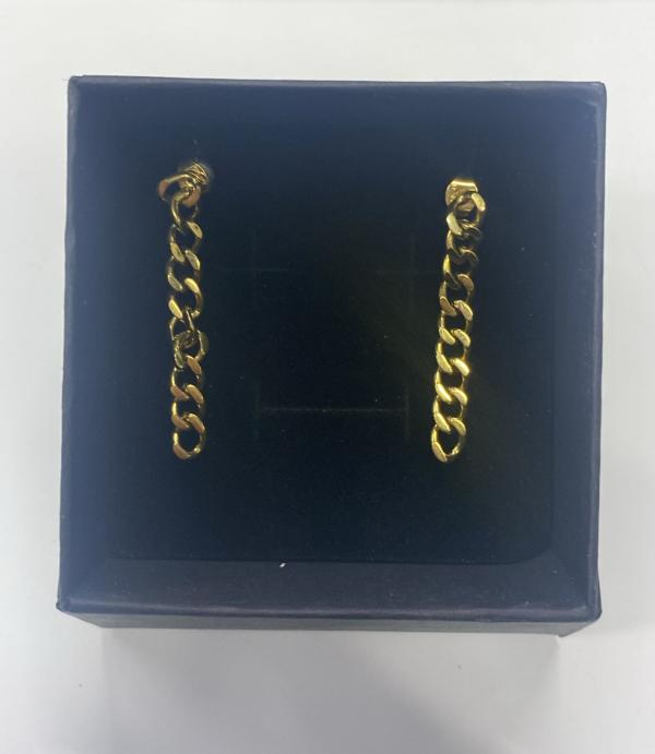 ARETES DORADOS DISE&Ntilde;O CADENA MODELO T000847266