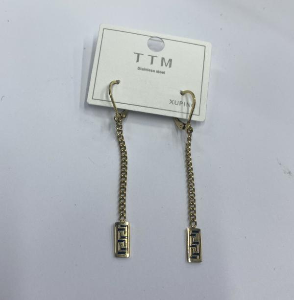 ARETES DORADOS DISE&Ntilde;O CADENITA MODELO T000689088
