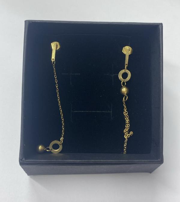 ARETES DORADOS DISE&Ntilde;O CADENITA MODELO T000692662