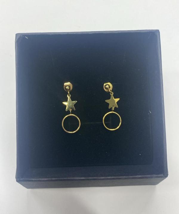 ARETES DORADOS DISE&Ntilde;O ESTRELLA MODELO T000658909