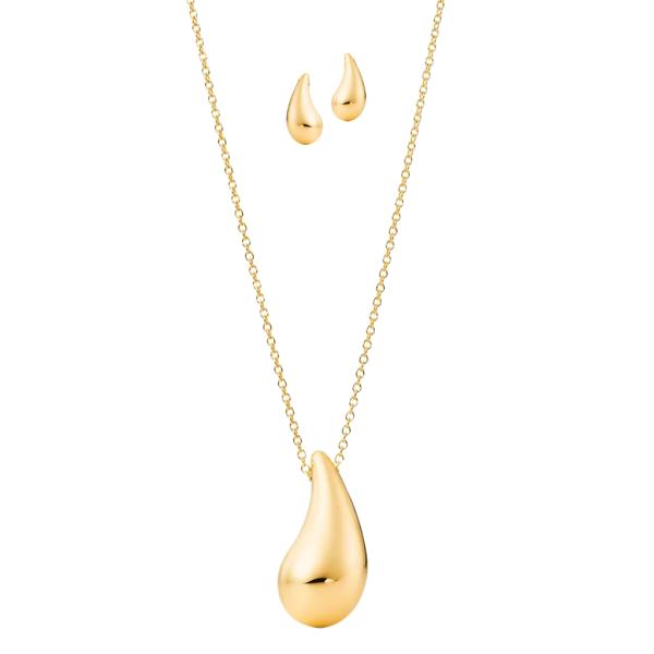 SET COLLAR + ARETES  TIFFANNY & CO DISE&Ntilde;O GOTITA DORADO