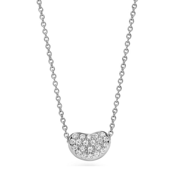 SET COLLAR + ARETES  TIFFANNY & CO DISE&Ntilde;O FRIJOL PLATEADO