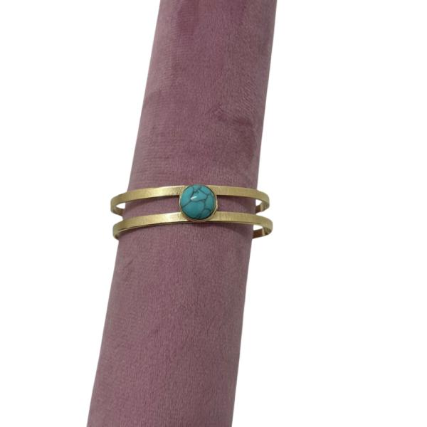 PULSERA  DE ACERO DISE&Ntilde;O  DORADO