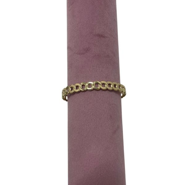 PULSERA  DE ACERO DISE&Ntilde;O  DORADO