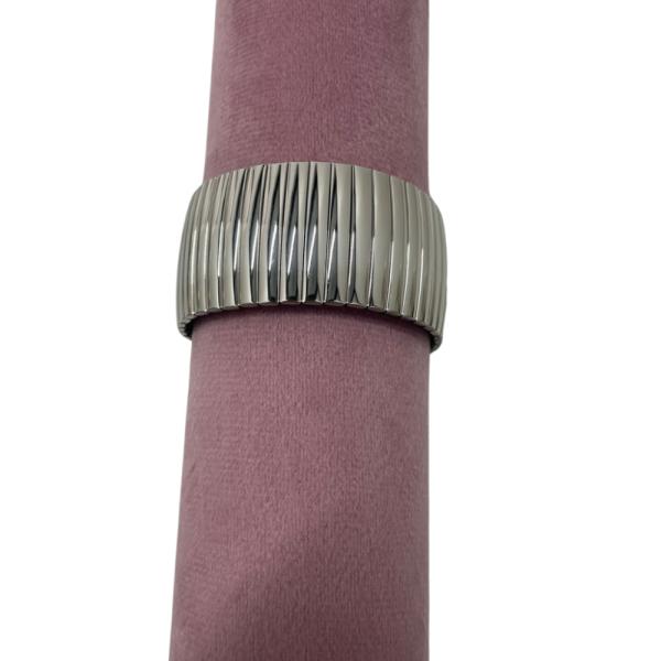 PULSERA  DE ACERO DISE&Ntilde;O PLATEADO
