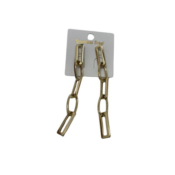 ARETES  DE ACERO DISE&Ntilde;O CADENA DORADO