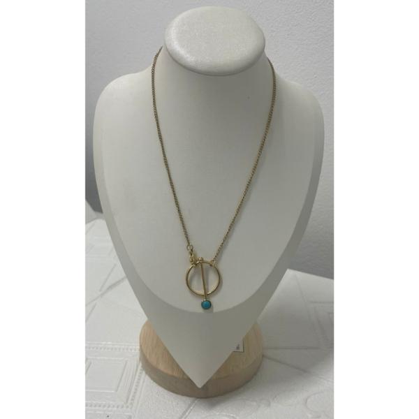 COLLAR DE ACERO DISE&Ntilde;O DORADO/ROSADO