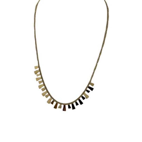 COLLAR DE ACERO DISE&Ntilde;O DORADO