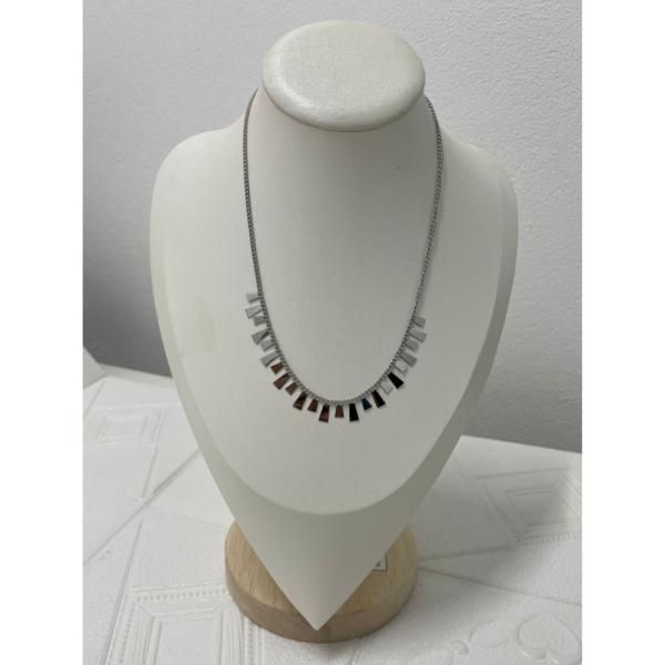 COLLAR DE ACERO DISE&Ntilde;O PLATEADO