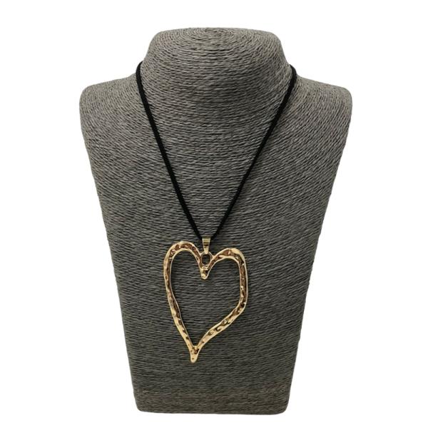COLLAR BOHEMIO CORAZON DORADO