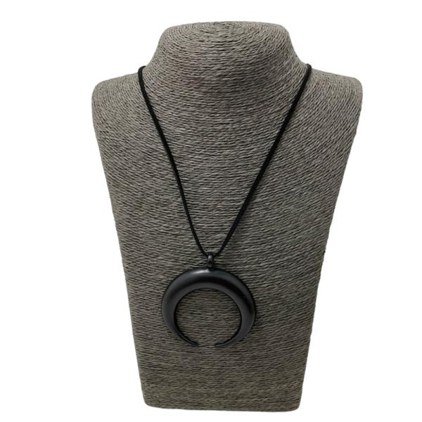 COLLAR BOHEMIO MEDIA LUNA NEGRO