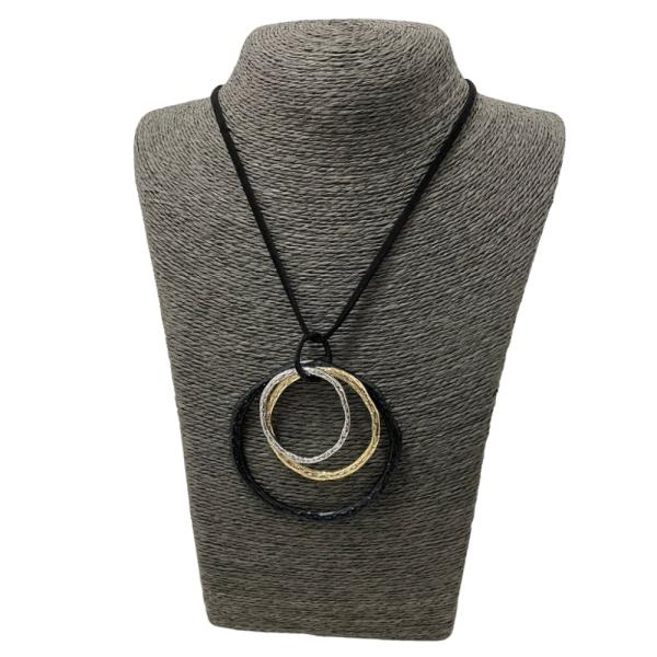 COLLAR BOHEMIO CIRCULAR PLATEADO/DORADO