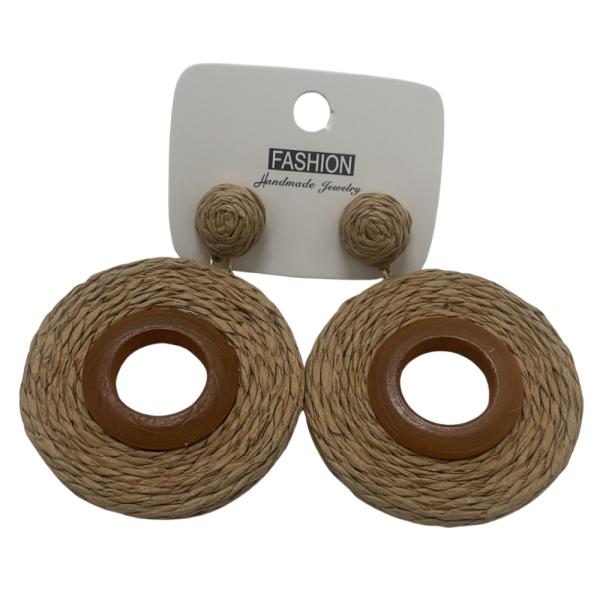 ARETES DE PLAYA DISE&Ntilde;O MIMBRE CAFE