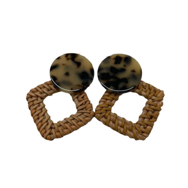 ARETES MIMBRE DISE&Ntilde;O CIRCULO CAREY