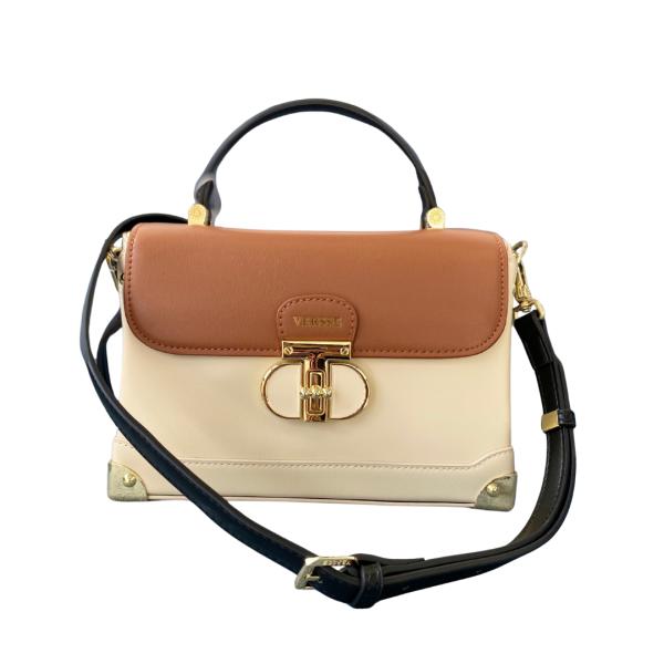 BOLSO PARA DAMA MODELO 808 VERSSE CAFE/CREMA
