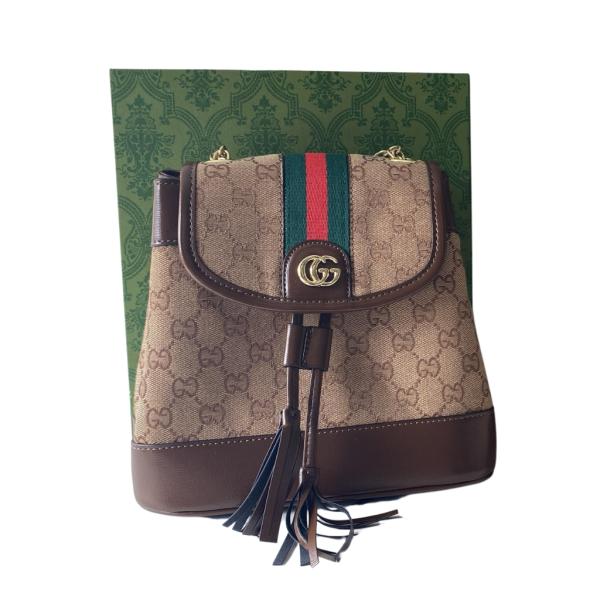 MOCHILA ESPALDA GUCCI CAFE