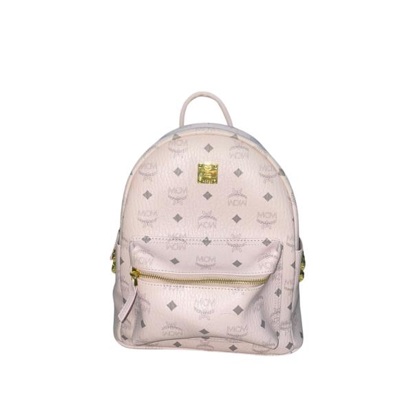 MOCHILA ESPALDA MCM MEDIANA ROSADO