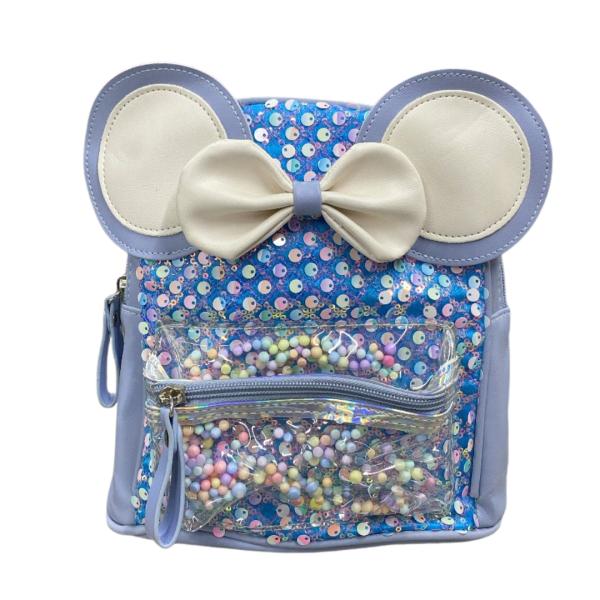 BOLSO INFANTIL  CON DISE&Ntilde;O OREJITAS MODELO 8226-785B CELESTE