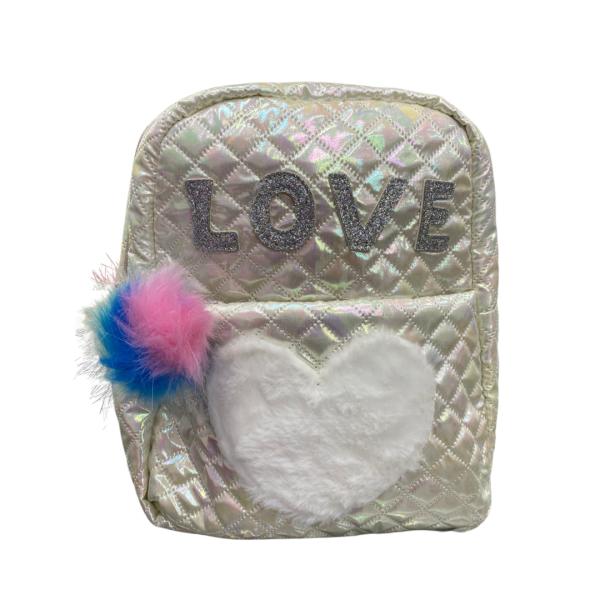BOLSO INFANTIL  DISE&Ntilde;O LOVE MODELO 8379D1-763 BLANCO