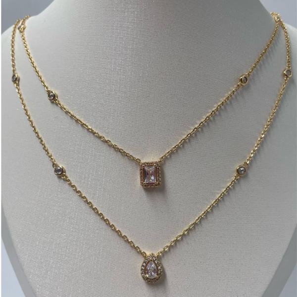 COLLAR MESSIKA DISE&Ntilde;O DOBLE PERLAS DORADO
