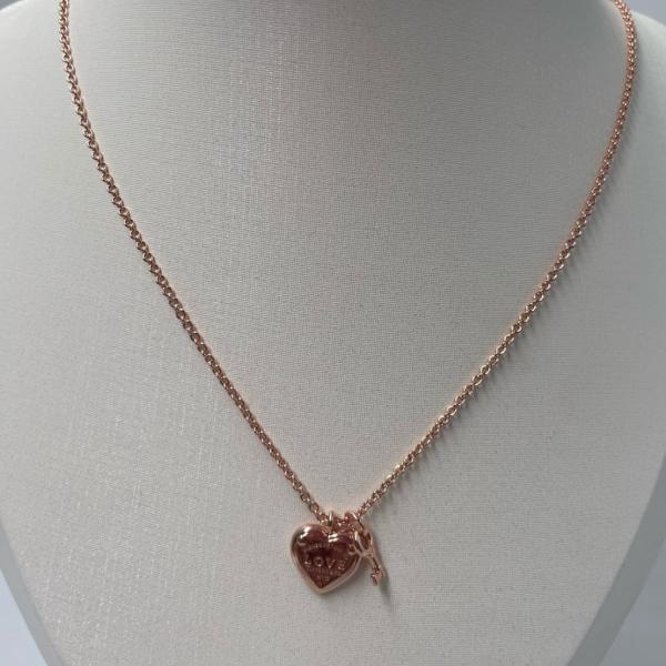 COLLAR TIFFANNY & CO DISE&Ntilde;O CORAZON Y LLAVE ORO ROSA