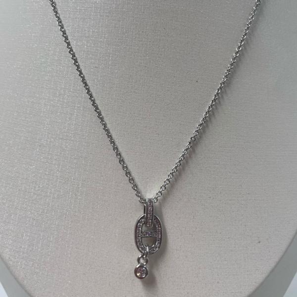 COLLAR HERMES DISE&Ntilde;O PIEDRAS PLATEADO