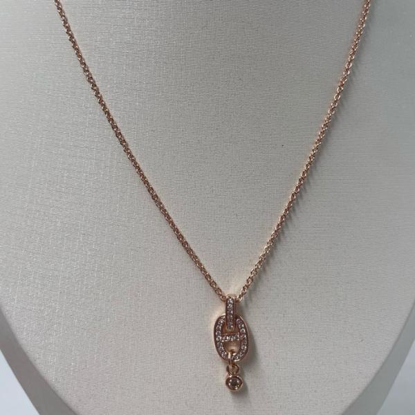 COLLAR HERMES DISE&Ntilde;O PIEDRAS ORO ROSA