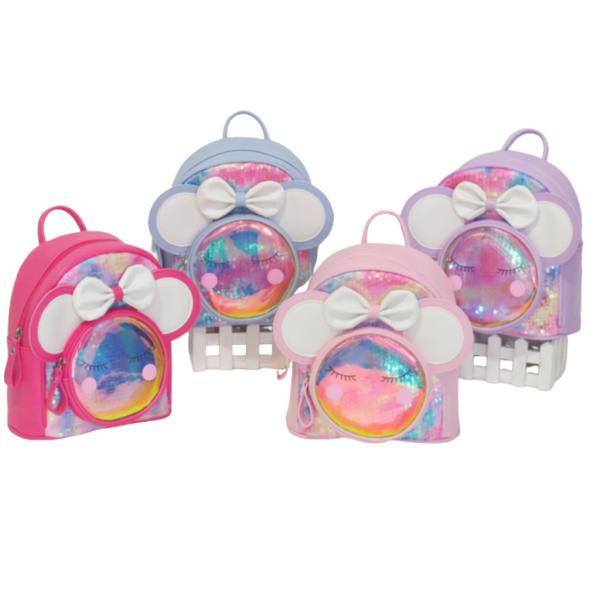 BOLSO INFANTIL  CON DISE&Ntilde;O CARITA MODELO 8226M-761B LILA